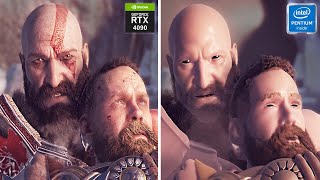 GOD OF WAR - Kratos vs Baldur Ending Fight.. (Ultra Bad Graphics)