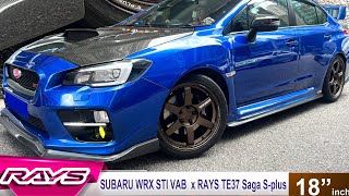 SUBARU WRX STI VAB   x  18" RAYS TE37 Saga S-plus