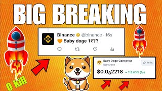 BABY DOGECOIN🤫 का बड़ा धमाका 😱 BOOOOM - 404X !! - 2500% 😱BRAKING NEWS TODAY PRICE PREDICTION