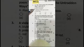 MCQ from Lucy Poems||    She Dwelt among the Untrodden Ways|| Mock Test for MSC|| Lucy Poems MCQ.