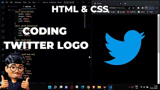 Coding Twitter Logo | ASMR Programming - No Talking