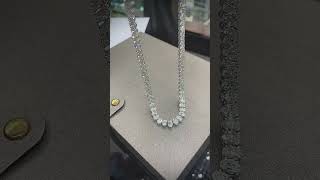 oval lab Grown diamond Tennis necklace