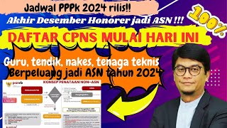 🔴KABAR GEMBIRA❗JADWAL PENDAFTARAN SELEKSI PPPK 2024 DIMULAI❓UNTUK SEMUA HONORER CEK SEGERA❗