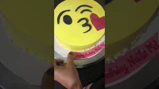 Emoji Cake || Shorts || White Forest Cake Decoration