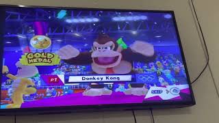 Ludwig Von Koopa loses to Donkey Kong in Table Tennis