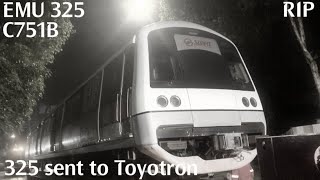 [EMU 325] Kawasaki Heavy Industries & Nippon Sharyo C751B 325/326 scrapping at Toyotron