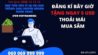 Tặng ngay 5 USD và Hướng dẫn nạp tiền vào ví để mua Robot giao dịch Forex - EA-VN.COM Market