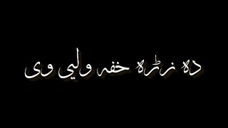 دہ زڑہ خفہ ولیی وی ❣️😔||Pashto Black Screen Shayari||Dj Typist ✍️❣️