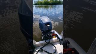 Прогрев мотора Yamaha F25G... и показания с мотора на эхолоте #рыбалка #fishing