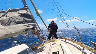 Sailing to Monopoli in a heck of a lot of wind