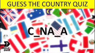 Hard Guess The Country With Missing Letters Quiz