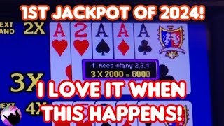 HUGE Jackpot to Start 2024! Aces Crush Mandalay Bay!