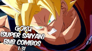 [OUTDATED] DBFZ 1.31 Goku (Super Saiyan) BnB / Advanced Combos | DRAGON BALL FighterZ