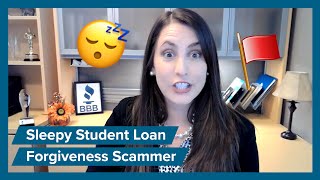 Brief chat with a sleepy Student Loan Forgiveness center | BBB Calls Scammers