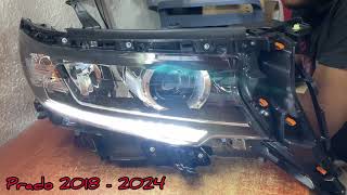 FJ150 Prado 2018 to 2024 Front Head Lights LED type upgrade