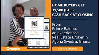 Home buyers get 31,500 (GHS) cash back from Prince Baidoo in Agona Swedru, Ghana