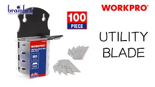 Workpro W013005 100PCS Heavy Duty Utility Blade Isi Cutter Pisau Refill