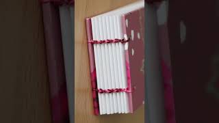 2-Needle Coptic Stitch Bookbinding #shorts