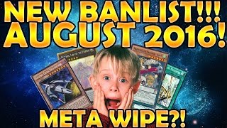 BEST! YUGIOH! NEW BAN LIST! AUGUST 2016! META WIPE?!