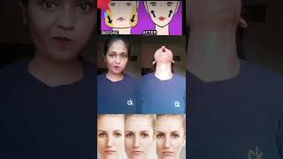 Antiaging face yoga exercise #faceyoga #facial massage #wrinkles #youtubeshorts #skincare #health