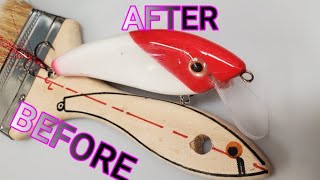 How to make a crankbait from a paintbrush, Lure Making for Beginners.  #fishinglures #luremaking