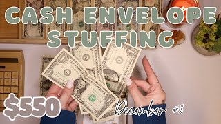 $550 Cash Envelope Stuffing | Dec  #3 Savings & Expenses | 24 Year Old Budgets