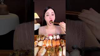 Mukbang Sushi Hàn Quốc Mời cả nhà mình ạ #mukbang #fruitsong #amthuc #cooking #childhoodfavorites