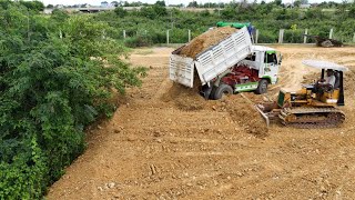 New Project!Power Strong Wonderful,Small Bulldozer Mitsubishi D20P Clearing Soil & wild Perfectly,5T