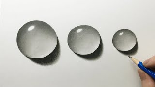 How to draw water drops with pencil sketch by a beginner