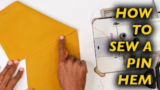 How To Sew A Pin Hem (Rolled Hem) | Sewing For Beginners & Intermediate