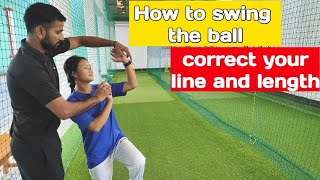 How to swing the ball fast bowling improve kaise kare line and length #quick_cricket_skill