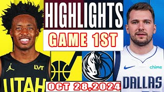 Dallas Mavericks Vs Utah Jazz  GAME 1ST Highlights Oct 28,2024 NBA Season