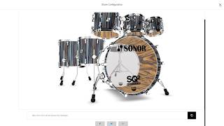 Sonor SQ² Drum System 3D Configurator walkthrough