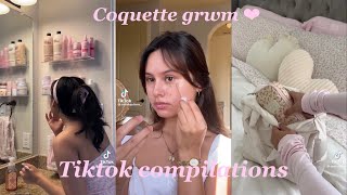 🎀 Coquette aesthetic GRWM ~get ready with me~ tiktok compilations 🎀🤍