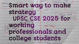 Working professionals strategy for UPSC 2025|month wise UPSC CSE 2025 strategy with tips