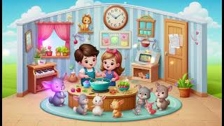 "Cooking and Playing with Mom | Fun Kids Nursery Rhymes | Cartoon Music Adventure"