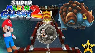 Mario plays super mario galaxy 2 episode #6 Boulder Bowl Galaxy and some hidden stars