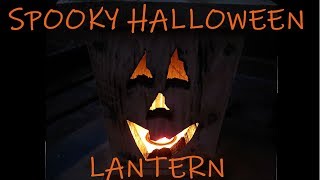 Spooky Halloween Lantern Made From Pallet Wood