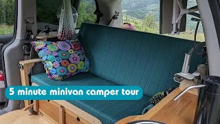 5 minute Minivan Camper tour: an introduction