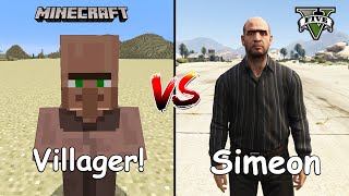 GTA 5 VILLAGER VS MINECRAFT VILLAGER - WHO BEST?