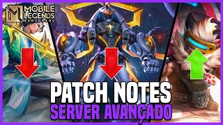 NERF NO ZILONG KKKKKKK E MAIS ALGUNS... | PATCH NOTES SA | MLBB