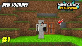 A New Journey Begin || Minecraft pe 🔥 Survival Series EP 1 in hindi 1.20 | made full iron armor