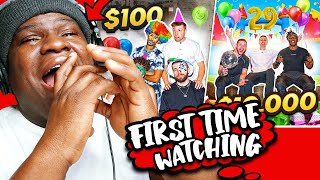 AMERICAN REACTS To SIDEMEN $100 vs $10,000 BIRTHDAY PARTY - REACTION