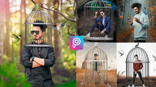 Creative Birds Cage Effect | PicsArt Tutorial Hindi | Birds Cage Concept Effect | RTWORLD