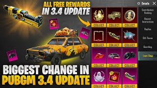 OMG 😱 Biggest Change In Pubgm 3.4 Update | All Free Rewards Is Here in 3.4 Update | New System