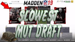 Drafting The SLOWEST Team Possible! Madden 19 Draft Champions Gameplay