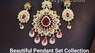 Beautiful Pendant Set Collection. Latest 1gm Gold Jewelry Designs. Jewelry is like a perfect spice