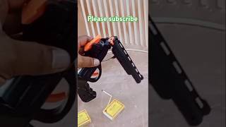 #diycrafts toygun power #experiment #diyslingshot #diypower of toygun