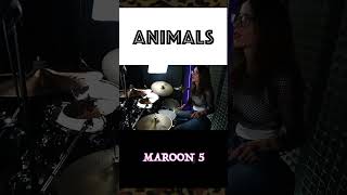 Animals 🐆 Maroon 5  #shorts #maroon5 #drumcover #femaledrummer