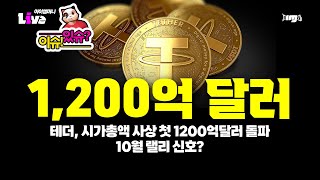 생방송 이슈! 있슈? (2024.10.21. 화) - " 1200억 달러.  테더, 시가총액 사상 첫 1200 억 달러 돌파.  10월 랠리 신호? "